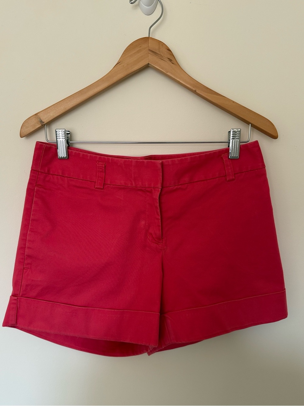 Express Bright Pink Cuffed Cotton Shorts